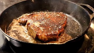 Cooking the BEST Steak EVER in Cast Iron  Cooking Is Easy [upl. by Hoopen881]