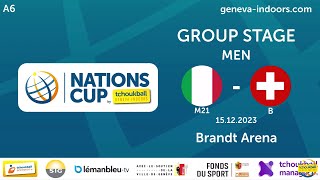 Italy M21 Switzerland B – Group stage men  Nations Cup Tchoukball 2023  ENG [upl. by Rehpotsirahc]