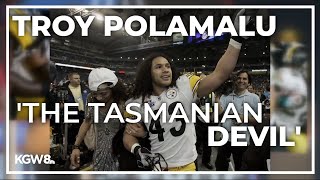 Troy Polamalu One of Oregons best NFL Hall of Famers [upl. by Hgielra842]