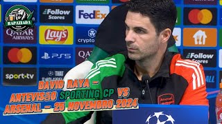 Mikel Arteta  Antevisão SPORTING CP vs arsenal  25 Novembro 2024 [upl. by Lebyram]