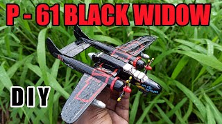 BUILD P 61 BLACK WIDOW OUT OF ICE CREAM STICKS [upl. by Anifad]