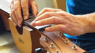 Adjusting a SteelString Guitar by Luthier Marcel Hustings wwwalphenaarcom [upl. by Anitahs]