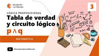 Ep3 Tabla de verdad y circuito lógico de la conjunción p y q  Matemática  Estudiando con Marcelo [upl. by Cone]