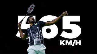 Satwiksairaj Rankireddy  🇮🇳  Guinness World Record for Fastest Badminton Smash  565 kmh [upl. by Gnoz]