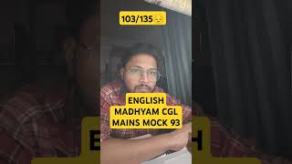 103135😔 ENGLISH MADHYAM SSC CGL MAINS MOCK 93 sscchsl chsl cgl ssccgl SUMITRASAURAV [upl. by Asp367]