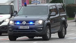 3x Einsatzkommando Cobra Polizei Linz auf Einsatzfahrt [upl. by Acinomaj]