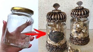 DIY Great idea for recycling a glass jar  Kitchen decor [upl. by Seiber]