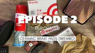 PURCHASED CERAMIC BRAKE PADS BREMBO [upl. by Blanc15]