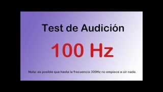 Test de audición auditivo desde graves a agudos  Hearing test [upl. by Lehte]