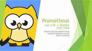 Prometheus  Goethe Analyse und Interpretation [upl. by Anerrol]