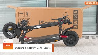 Unboxing iScooter iX4 Electric Scooter  Shop on Banggood [upl. by Anallij]