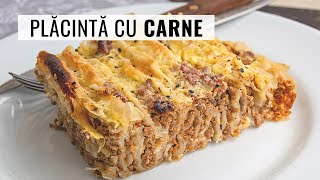 Plăcintă cu carne tocată și foi cumpărate Rețeta de plăcintă creață cu carne  Bucate Aromate [upl. by Jun]