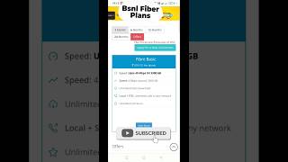 Bsnl FIBER Broadband Plans  Bsnl Broadband Plans shorts [upl. by Ssac]