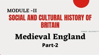 1st BA EnglishSocial and cultural history of Britain Manorial systemPart 2 [upl. by Nihs177]