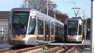 Luas Trams at Dundrum Luas stop Dublin [upl. by Raamal104]