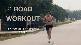 Sub 5minute mile workout  8x400m reps 1 mile threshold [upl. by Avevoneg]