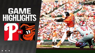 Phillies vs Orioles Game Highlights 61524  MLB Highlights [upl. by Aratak]