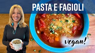 Vegan Pasta E Fagioli Soup  Kathys Vegan Kitchen [upl. by Cimah]