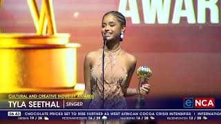 Cultural and Creative Industry Awards  Tyla bags Best International Act award [upl. by Sitnerp]