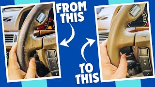 How to Restore A Leather Steering Wheel and Make It Look Like New Again [upl. by Lidah]