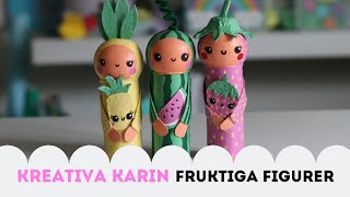 PYSSEL Kreativa Karin gör fruktiga figurer av toarullar och äggkartong [upl. by Noiztneb520]