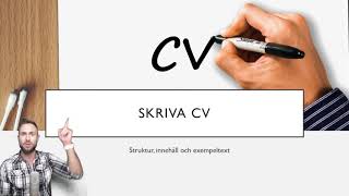 Lär dig skriva på svenska  Skriva CV [upl. by Rabma336]