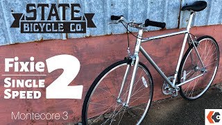 Fixie to SingleSpeed Conversion  State Bicycle Co Montecore 3 [upl. by Neiluj956]