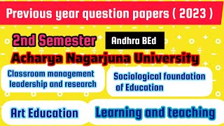 2nd Semester Previous year question papers 2023 [upl. by Eneleahcim]