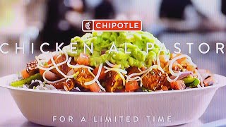 CHIPOTLE  CHIPOTLE MEXICAN GRILL COMMERCIAL  CHIPOTLE quotCHICKEN AL PASTOR IS BACKquot  COMMENT ON COM [upl. by Zilla]