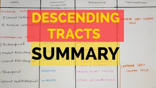 Descending Tracts  Summary [upl. by Ajak]