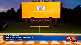 Mercer Football Unveils New Five Star Stadium Turf [upl. by Idarb]