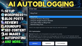 AI Autoblogging Crash Course for Beginners  Start Your AI Blog [upl. by Luoar786]