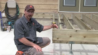 How To Build A Deck  2 Framing BeamJoistsLedger [upl. by Olethea]