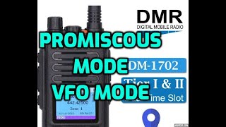 BAOFENG DM1702  Proniscous mode  VFO mode  Prgramme using Radio mode [upl. by Adarbil]