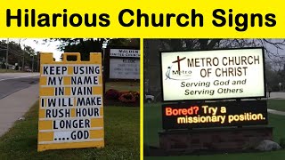 Hilarious Church Signs Thatll Keep You Sinfully Laughing For Hours  Funny Daily [upl. by Tawney]