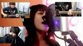 SCANDAL 「HARUKAZE acoustic」cover コピー by DANIKA and KOI vocal  guitar [upl. by Nnael]