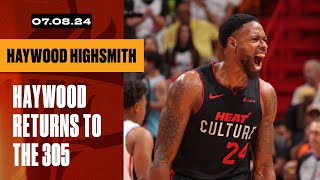 Haywood Highsmith Offseason Media Availability Highsmith ReSigns With Miami  July 8 2024 [upl. by Alina]