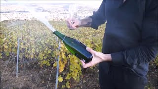 【Œnologie】 Comment sabrer une bouteille de champagne  soustitres français [upl. by Fischer]