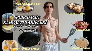 PROTEİNLİ SPORCU KAHVALTISI TARİFLERİ  Yüksek Proteinli 5 Ucuz ve Kolay Kahvaltılık Fit Tarifler [upl. by Yasdnyl]