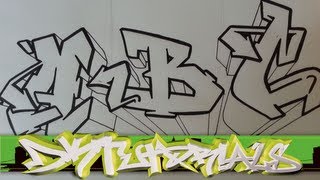 How to draw graffiti wildstyle  Graffiti Letters ABC step by step [upl. by Eirek344]