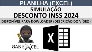 PLANILHA  SIMULAÇÃO CÁLCULO INSS 2024 AUTOMÁTICO EXCEL inss2024 [upl. by Rramel]