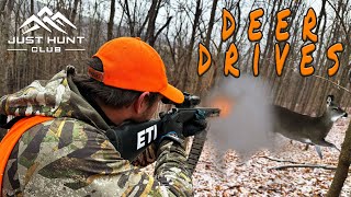 DEER DRIVES  Muzzleloader Deer Hunting [upl. by Legim324]