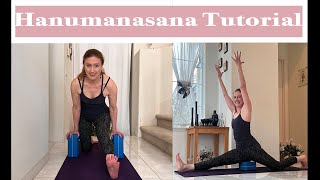 Hanumanasana Front Splits Yoga Tutorial [upl. by Betty]