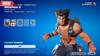 New WOLVERINE amp Weapon X Bundle Item Shop Fortnite [upl. by Turrell]