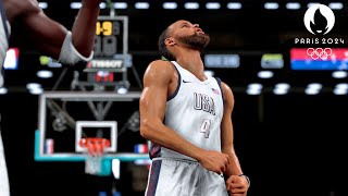 NBA 2K24 Live Simulation  USA vs Serbia FULL GAME  Olympic Mens Basketball SemiFinals [upl. by Rriocard526]