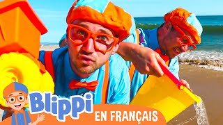 Blippi joue et apprend à la plage  Blippi en français  Vidéos éducatives pour enfants [upl. by Rosaleen602]