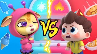 Hot vs Cold Challenge🥵🥶  Kids Songs  Funny Childrens Songs  Neos World  BabyBus [upl. by Idnak]