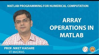 Array Operations in MATLAB [upl. by Ahsele116]