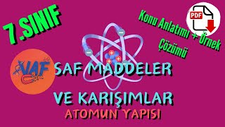 7Sınıf  ATOMUN YAPISI SAF MADDELER VE KARIŞIMLAR  Konu Anlatımı  Örnek Soru Çözümü 2024 [upl. by Demona274]