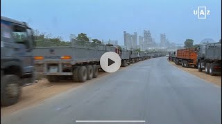 The Long Queue Of Trucks At The Dangote’s Obajana Cement Plant In Kogi State Nigeria [upl. by Ennaeus]